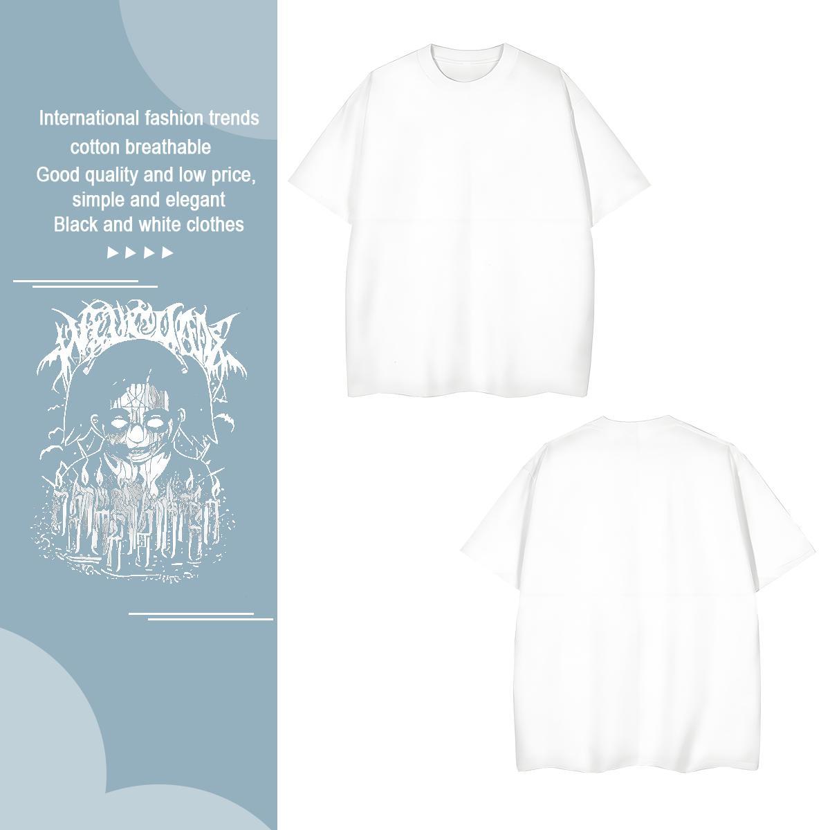 2024 painting Men Tees 230g Pure Cotton Men T Shirts Asian Size Outdoor O-Neck Short Sleeve Comfortable Tshirts