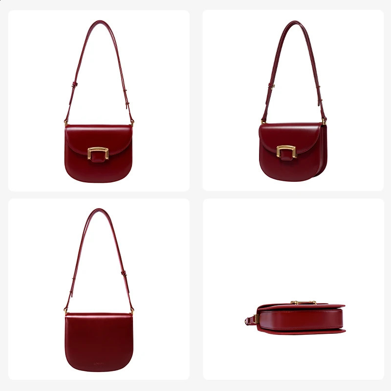 LA FESTIN original womens bag highend wedding shoulder Communicating handbag retro style saddle 240919