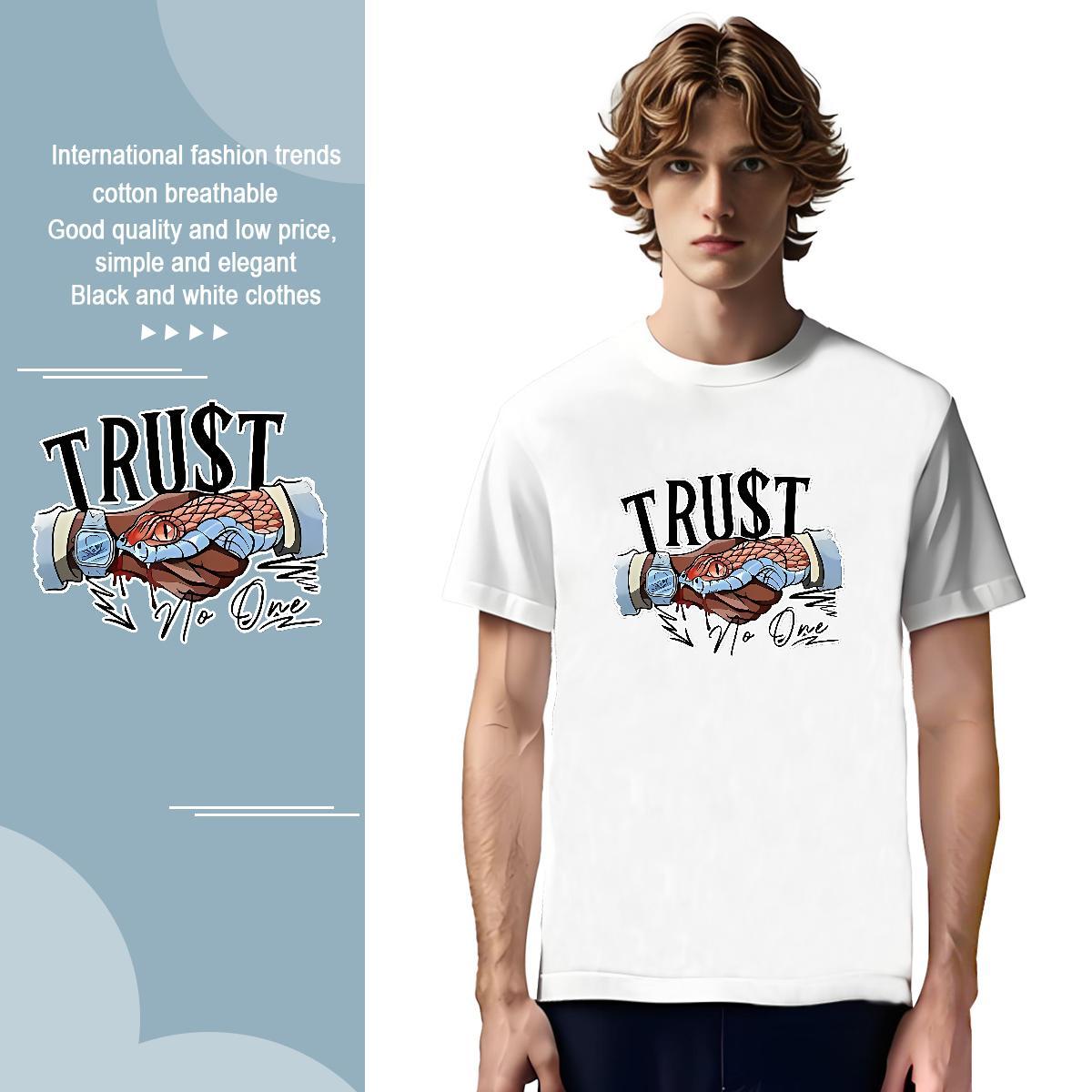 Brand friendship Mens T Shirts Home Outdoor Tshirt for Man Woman 100% Cotton 230g New Round Neck Short Sleeve Cartoon Printing L-4XL Tees Shirts