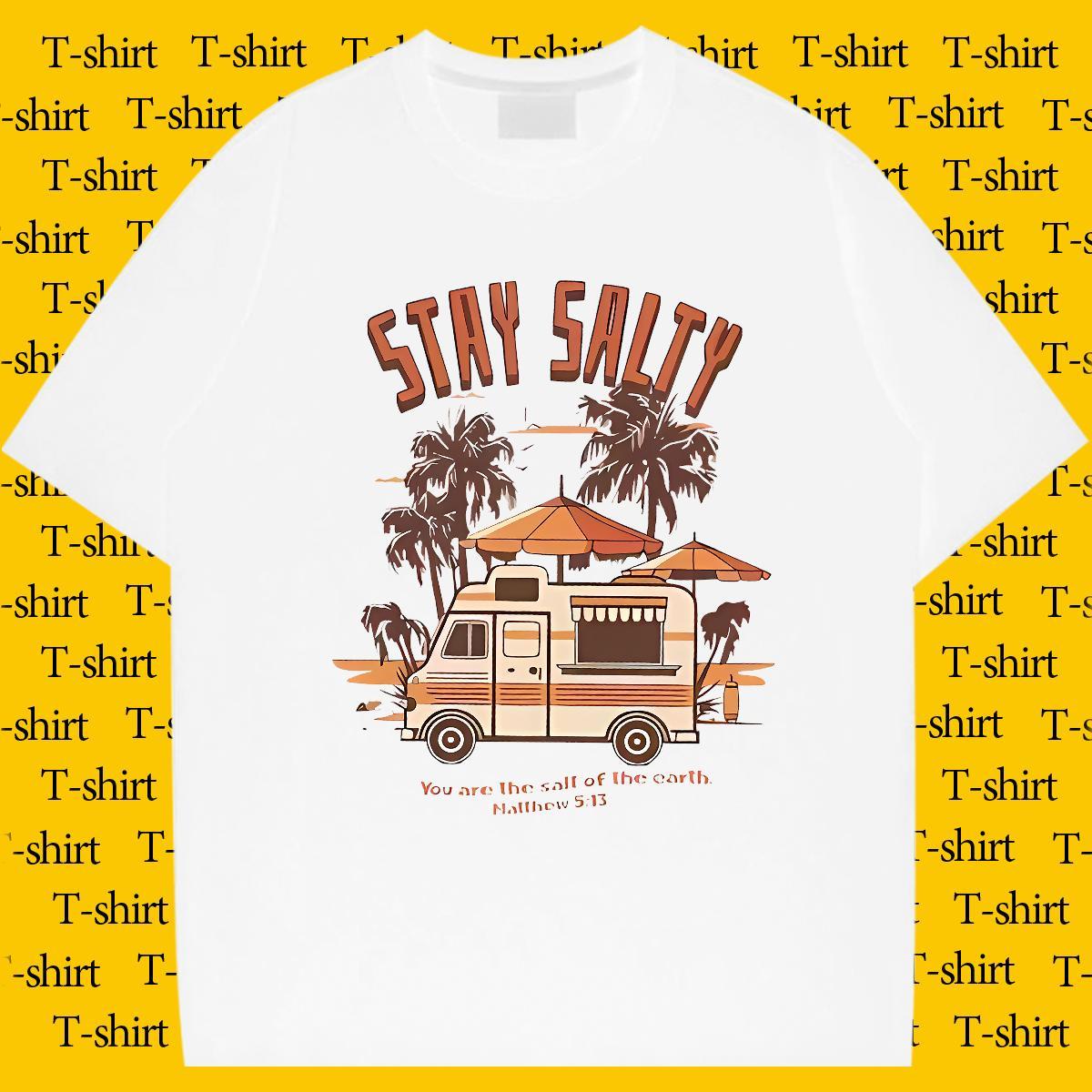 Classic Men Tshirts Beach 100% Cotton 230g Plus Size Custom Pure Cotton RV Mens T Shirts Classic Casual Tees