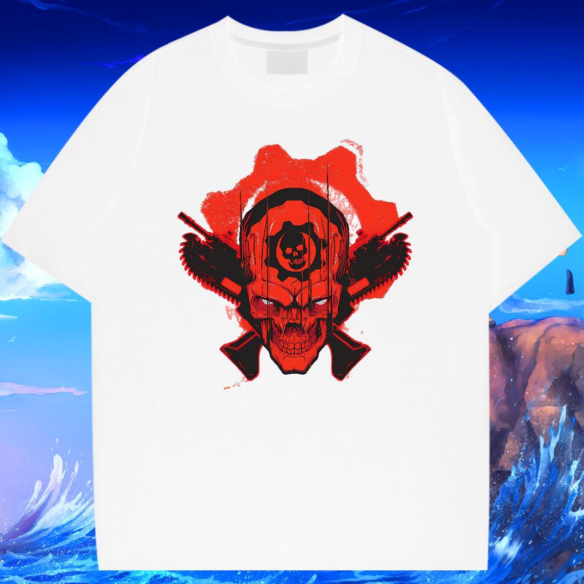 DIY Customized Mens Tshirts 230g Pure Cotton Hip Hop Street gun Short Sleeve Soft Men T Shirts Free Shipping Oversized Polos
