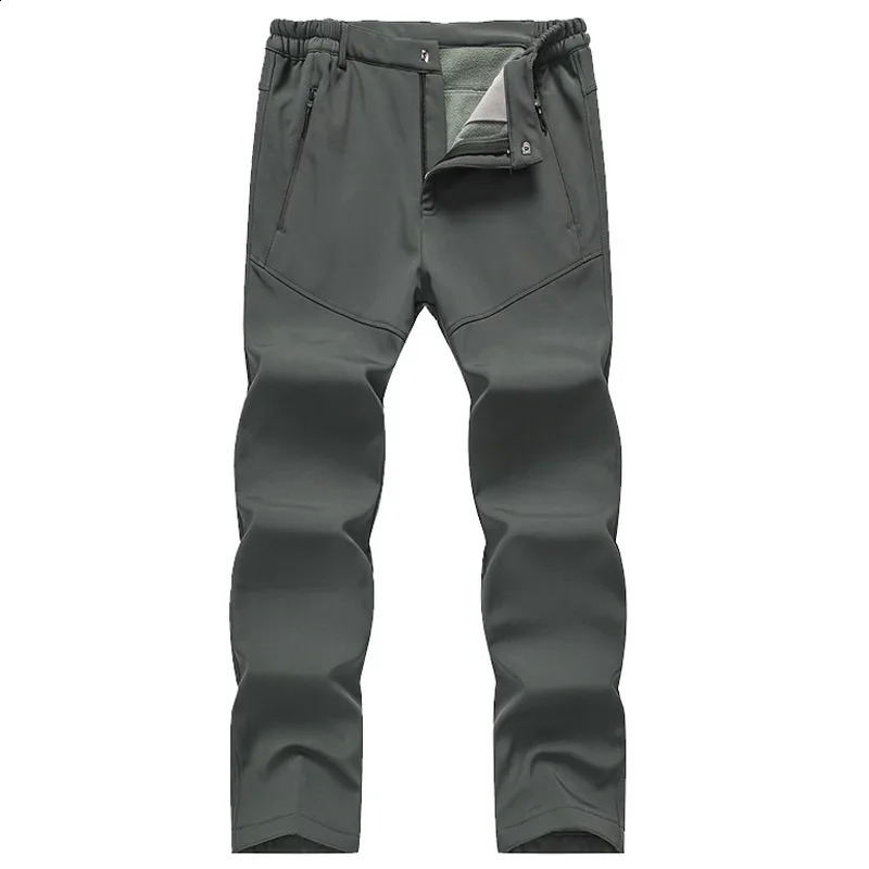 Plus Size 6XL 7XL 8XL Mens Winter Fall Snow Pants Waterproof Insulated Fleece Ski Snowboard Pants Outdoor Cargo Hiking Trousers 240822