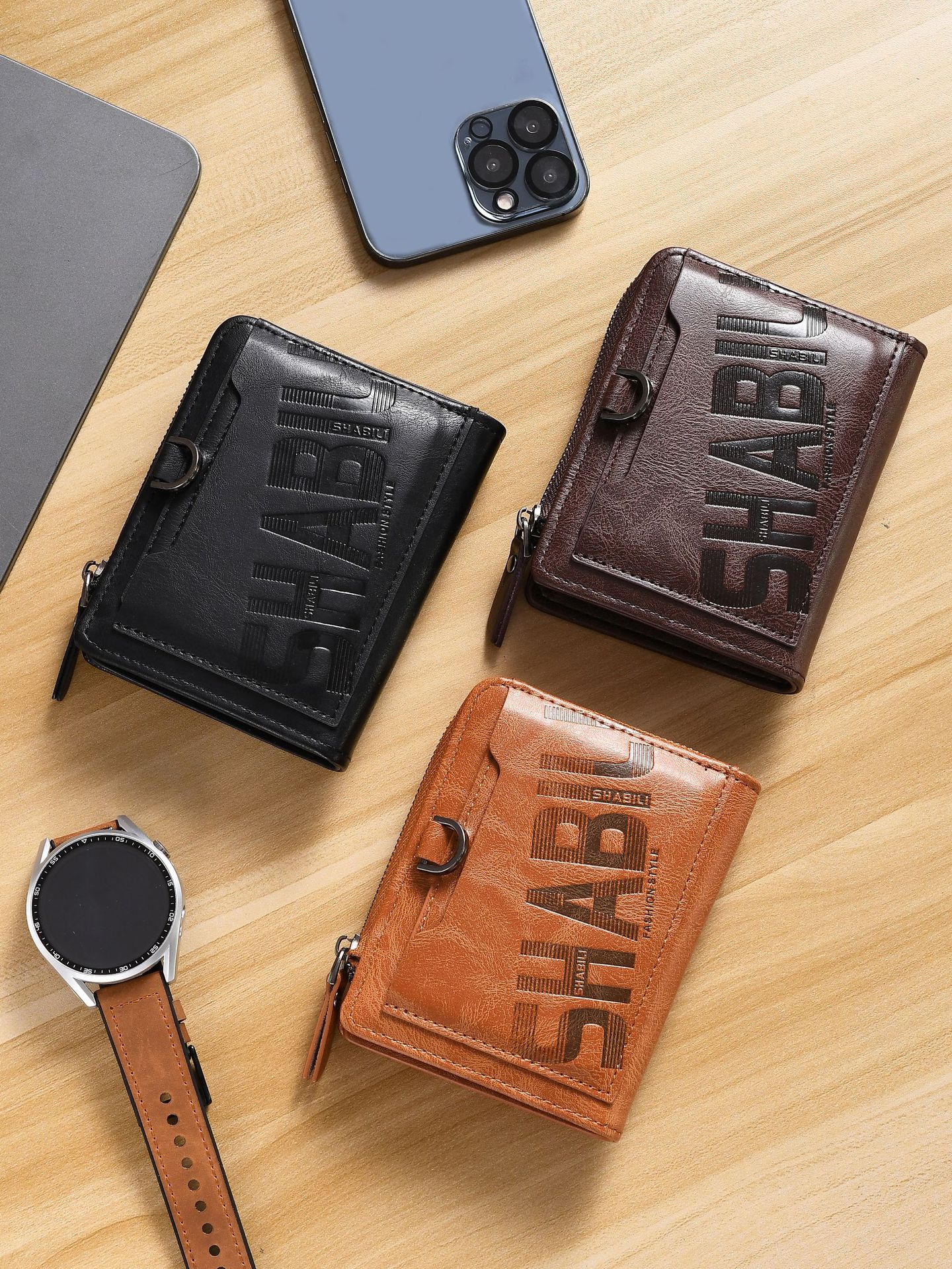 Men's PU Leather Zipper Wallet With Hidden Game Discount, Credit Card Holder Purse New Free Delivery Designer Bag