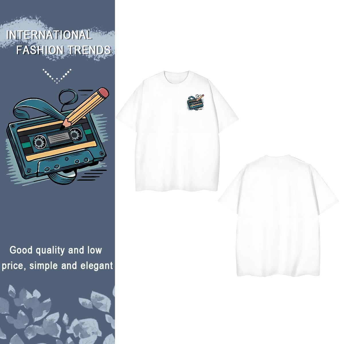 Wholesale radio Men T Shirts Daily Wear Men Clothes T-Shirt 230g Cotton New Designer Pure Cotton Asian Size Tops Shirt