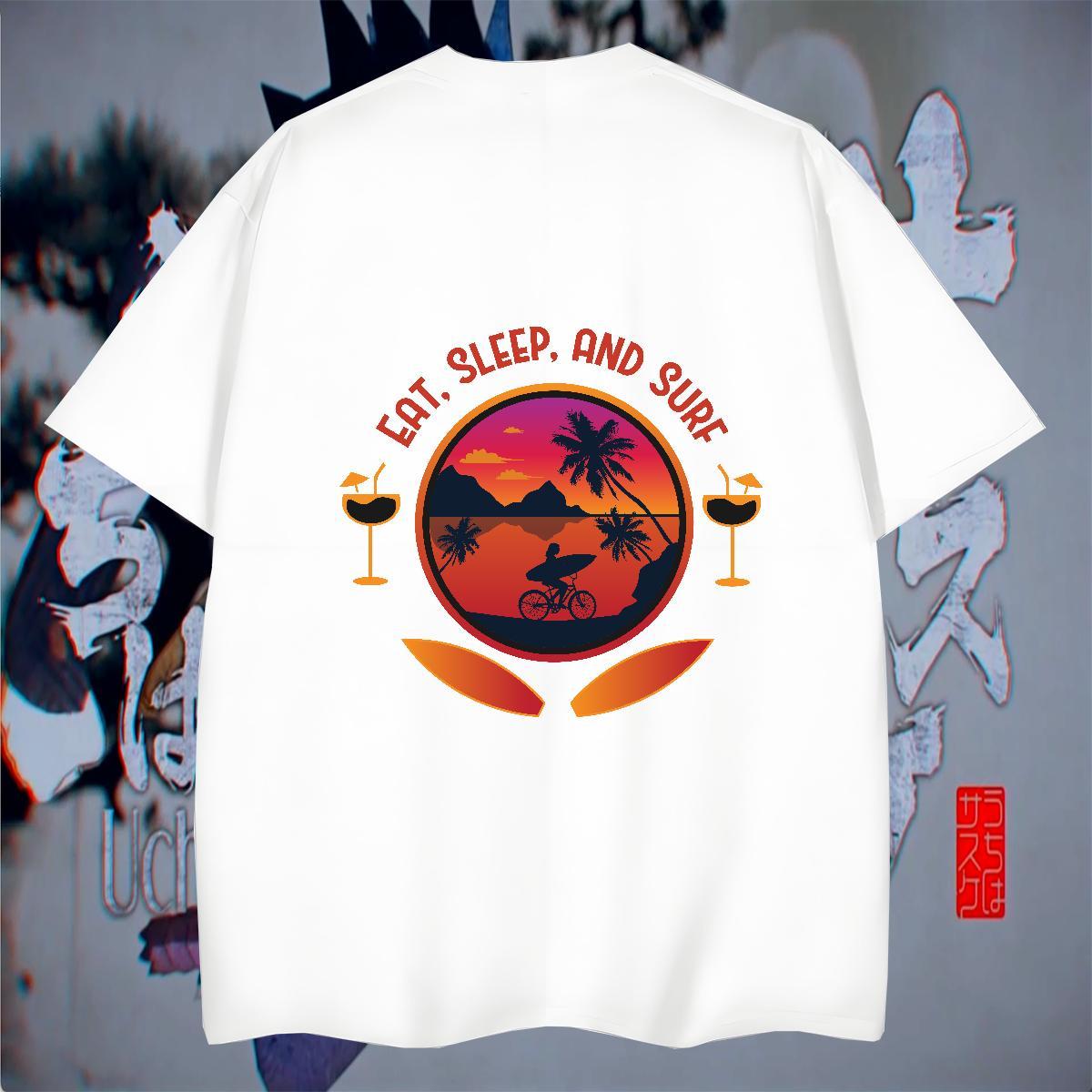 Brand Men Tees Street Wear 100% Cotton 230g Custom Printing Pure Cotton sea T Shirts Men Fashion Casual Tee Shirt