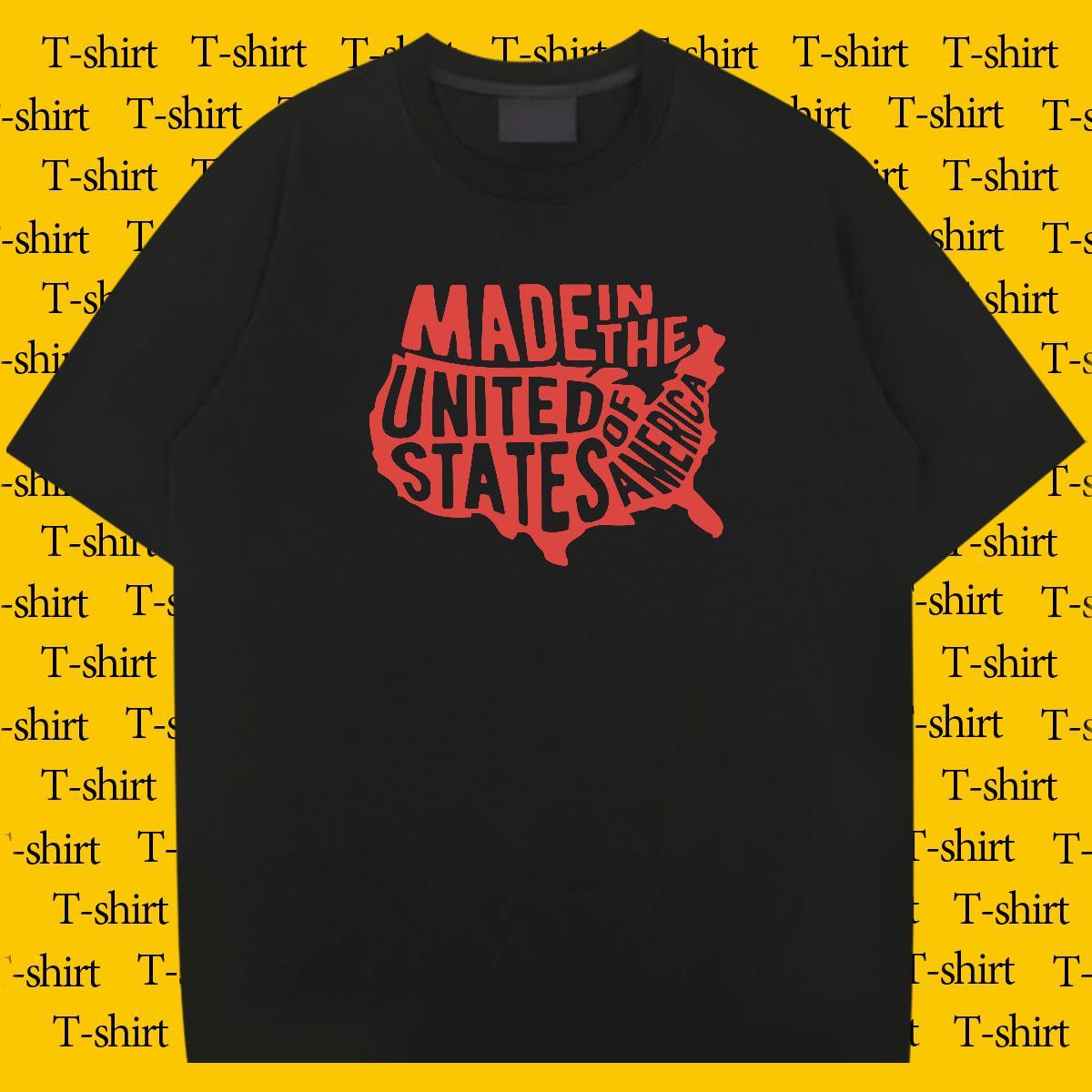 Wholesale Men Tops Tees High Street Hip Hop 230g Cotton Anime Print O Neck Short Sleeves letter T shirt Designer Fashion Clothes