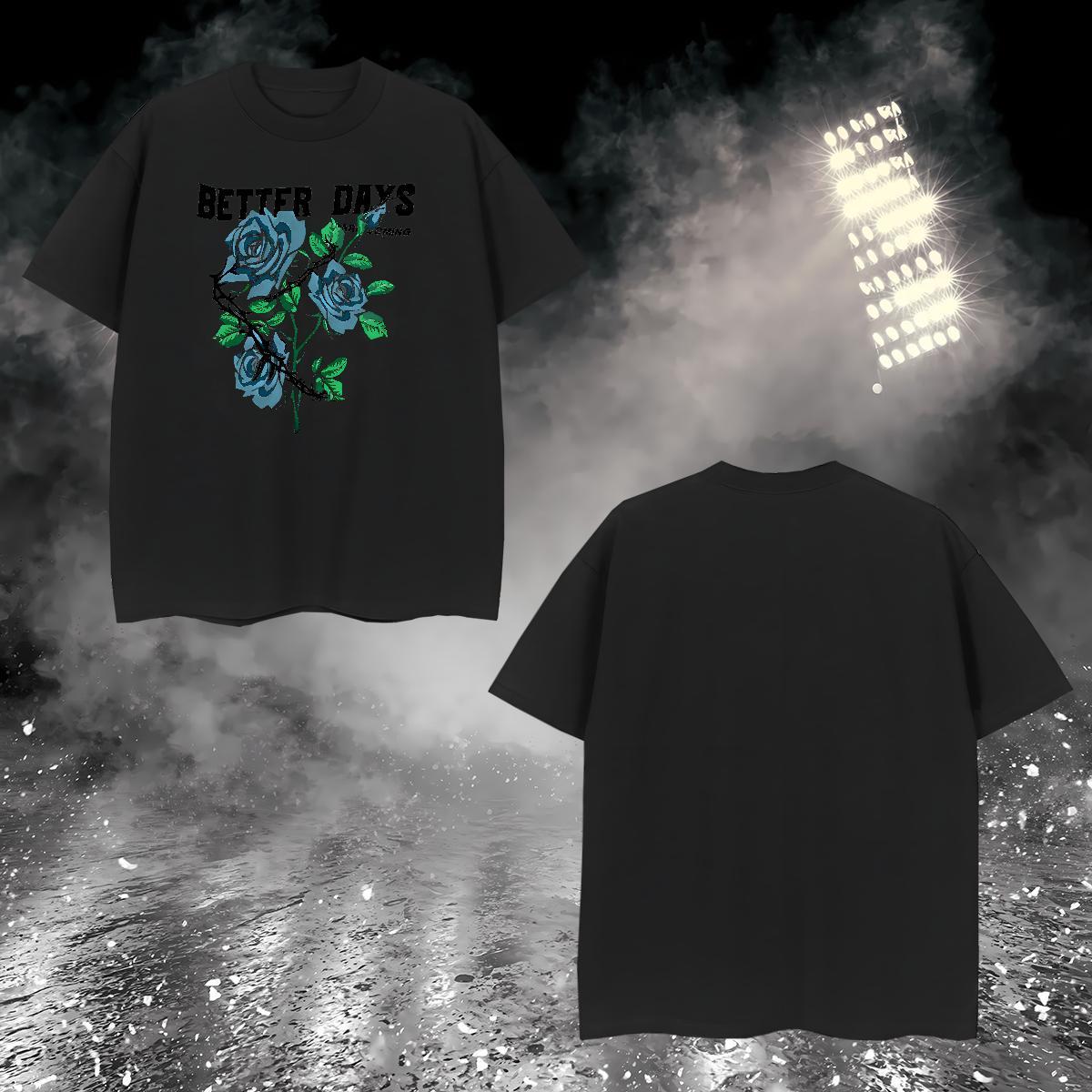 Soft T shirt flower O-Neck Short Sleeve Outdoor Custom Anime 230g 100% Cotton Men Clothes T-Shirt Fashion Designer Clothings