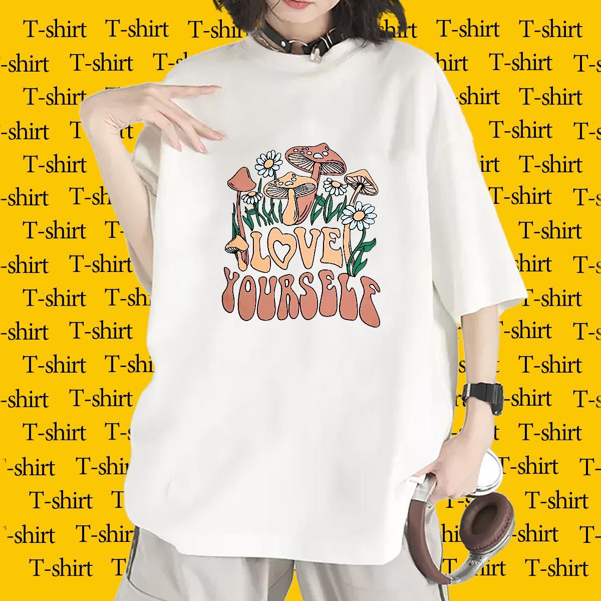 Unisex Couples T Shirts 100% Cotton 230g letter Casual Sport Womens T Shirts Short Sleeve O-Neck Black White Clothes