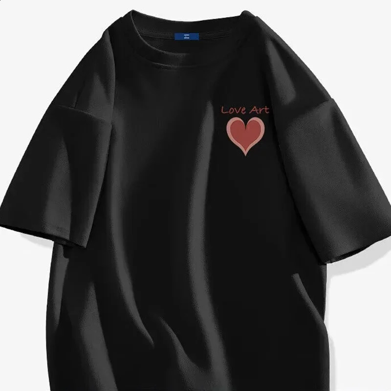 Mens and Womens Love Printed Tshirt with Size Cotton Bag Clothing Short Sleeve Round Neck Y2k Harajuku Graphic 240822