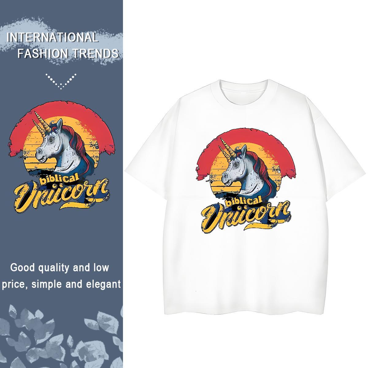 TOP Quality T Shirts Women Round Neck Short Sleeve 230g 100% Cotton Womens Tshirts Plus Size Custom horse Home Outdoor Unisex Tops Tees
