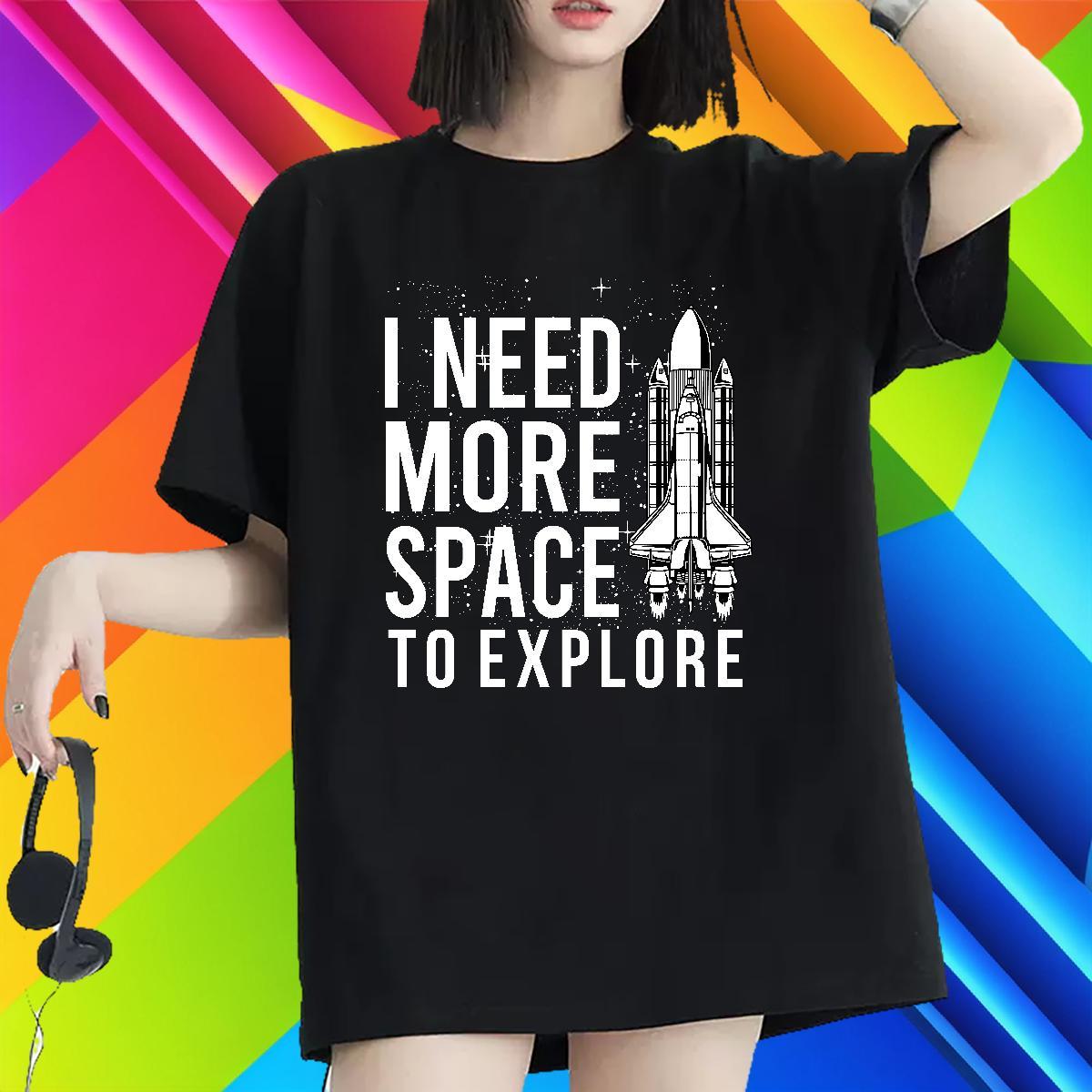 Female Womens Tshirts 230g 100% Cotton universe Casual Women T Shirts Crew Neck Breathable Customized Tops
