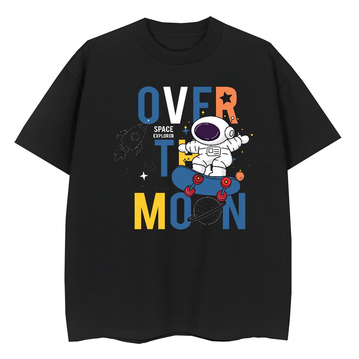 Nice Women Tshirts 230g 100% Cotton universe Outdoor T Shirt For Woman Round Neck Short Sleeve Plus Size Custom Clothes