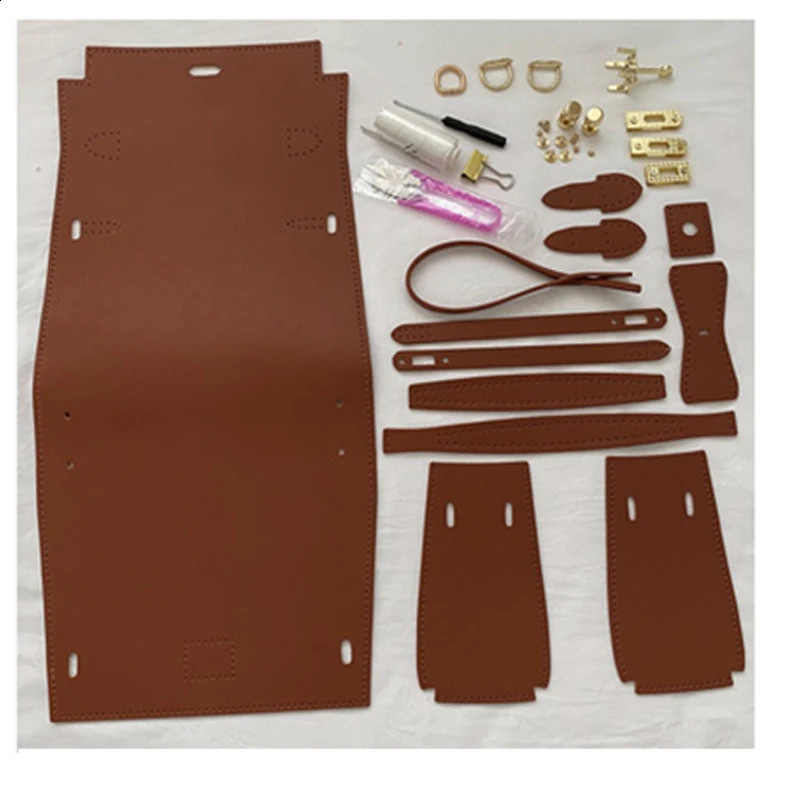 Handmade square bag DIY accessory bag DIY bag material kit DIY bag accessory customization handmade bag leather wallet 240821