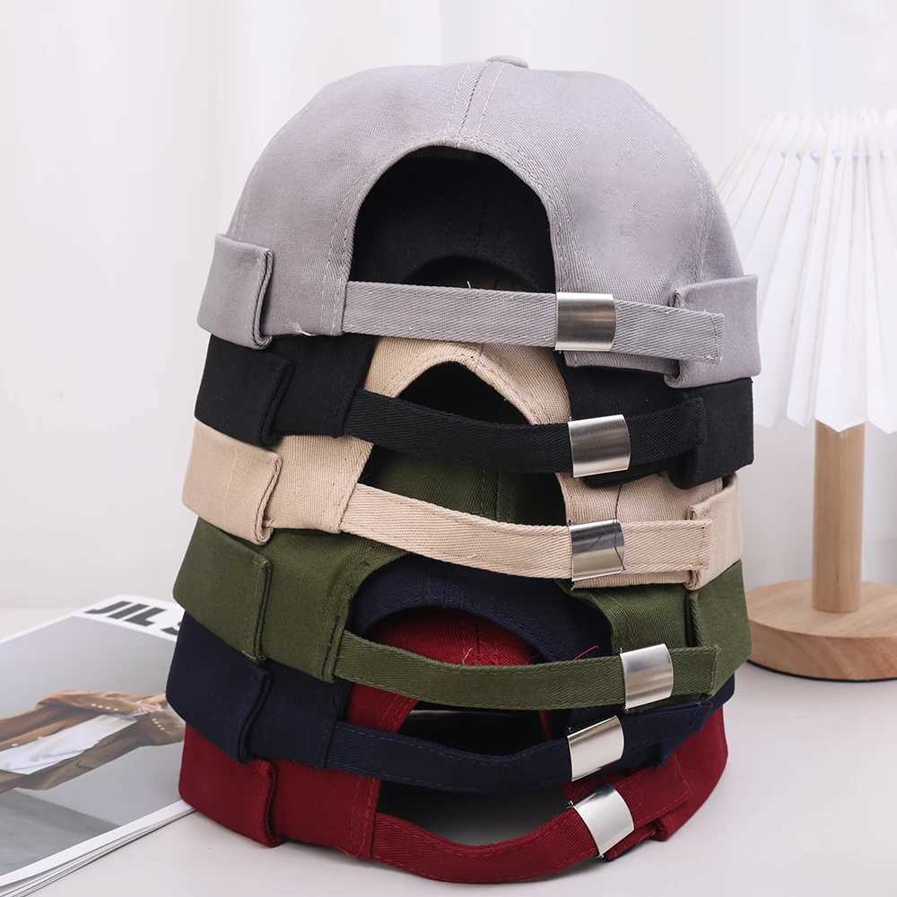 Retro dome hat mens melon bean hat solid color Docker hat unisex adjustable hat womens hat mens hat W240822