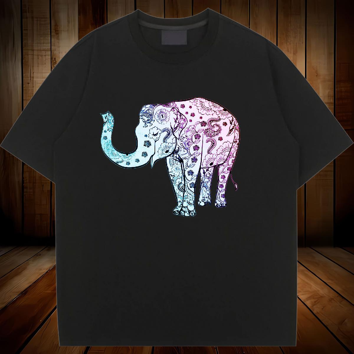 New Arrival T-Shirts for Women O-Neck Short Sleeve 230g Pure Cotton Lady T shirt Custom Print Plus Size Elephant Street Wear High quality Tees Shirts