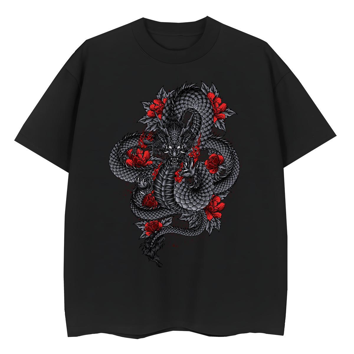 Loose Couples T Shirts Daily Outfit 230g Pure Cotton Custom Print Oversized Crew Neck Breathable ferocity T shirt New Arrival Wear