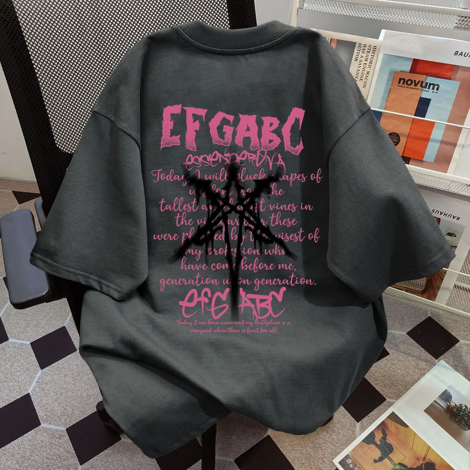 Summer Trends for Men and Women in the United States Hip Hop Personalized Letter Printing Round Neck Short Sleeve Couples Loose Casual Tshirt y2k 2408