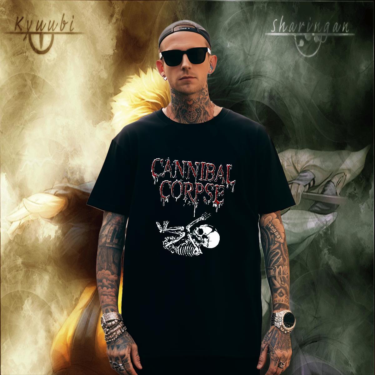 Popular skull Men T Shirts Summer Casual Men Tees 100% Cotton 230g 2024 Summer Breathable Crew Neck White Plus Size Wear