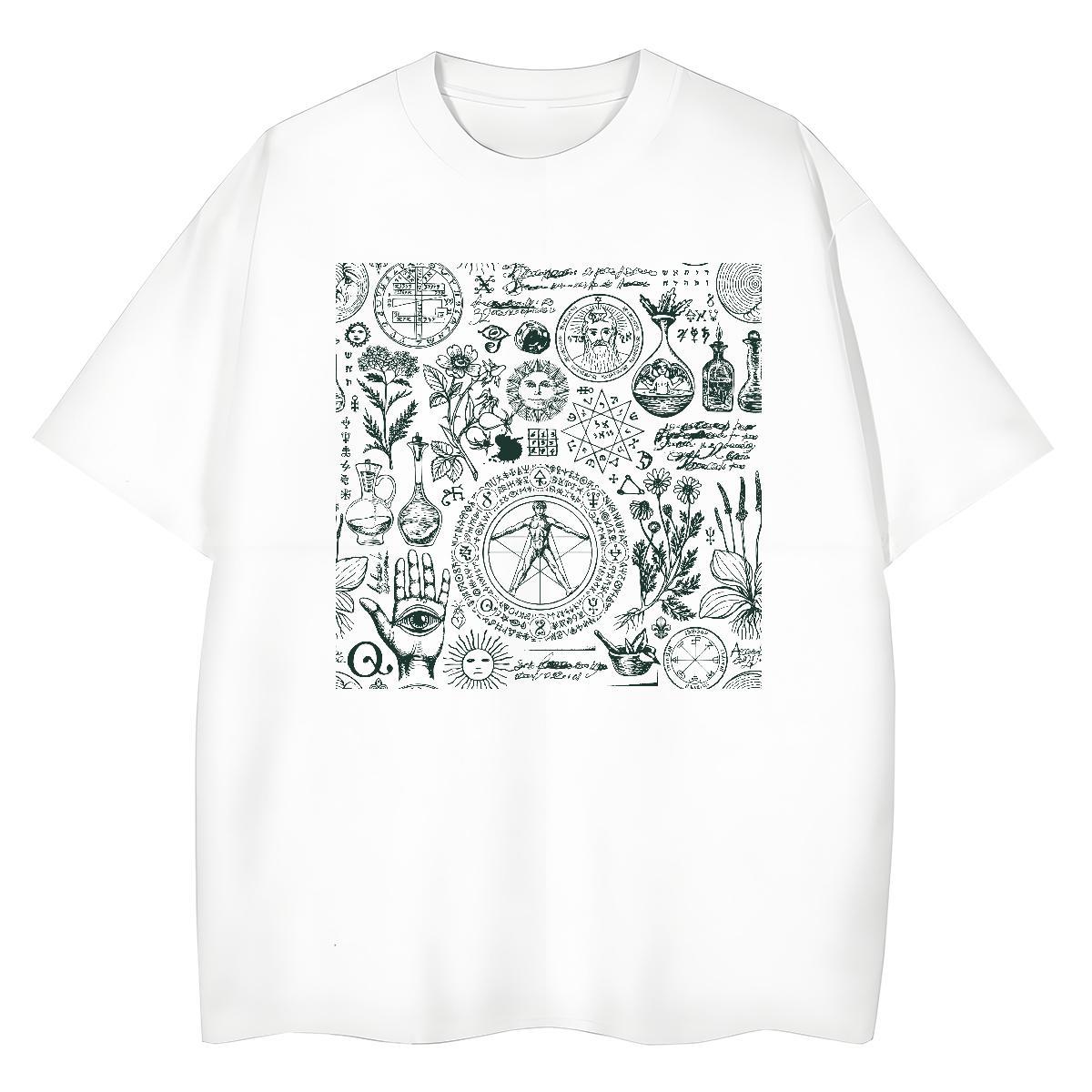 Free Shipping Lady T shirt 230g 100% Cotton painting Spring Summer T Shirt For Woman Short Sleeve O-Neck Cartoon Floral Printing Tee Shirt