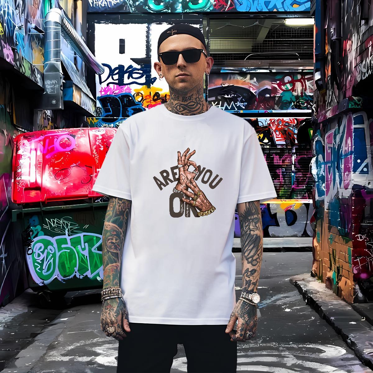 Designer hand- Men T Shirts Daily Wear Tshirts 100% Cotton 230g Brand Breathable Short Sleeve Skull Clothings