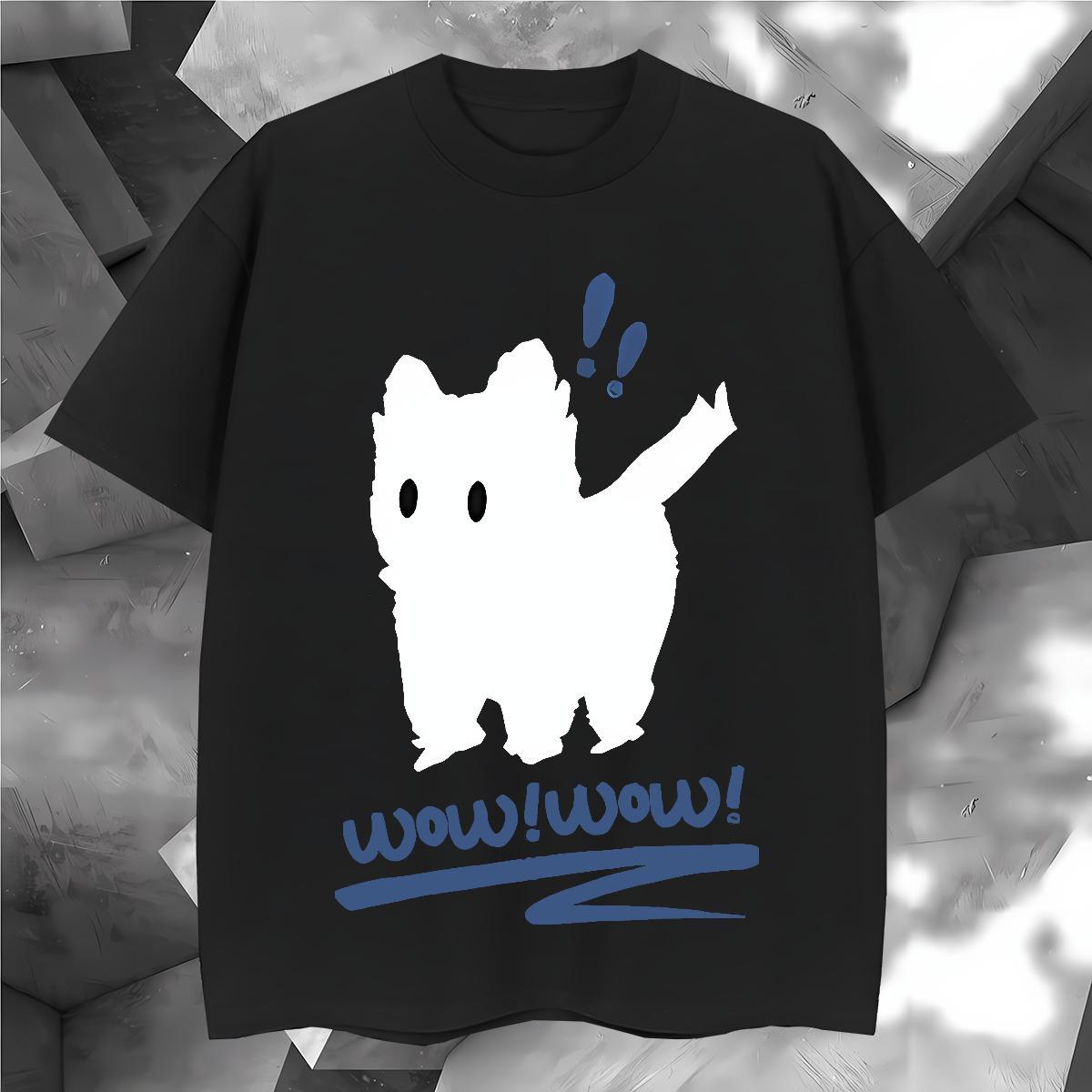 Classic dog Mens T Shirts Street Wear Mens Tshirts 230g Pure Cotton 2024 New Breathable Crew Neck Customized Tops Tees
