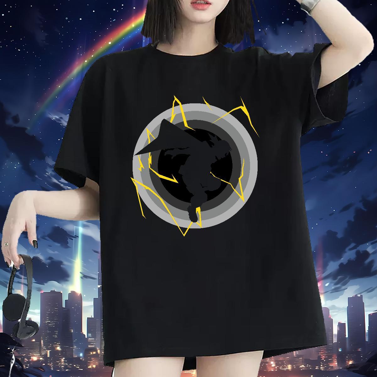 Fashion New T Shirts Women Round Neck Short Sleeve 230g 100% Cotton Unisex Tshirts Cartoon Printing L-4XL ET Street Wear Designer Nice Top Shirts
