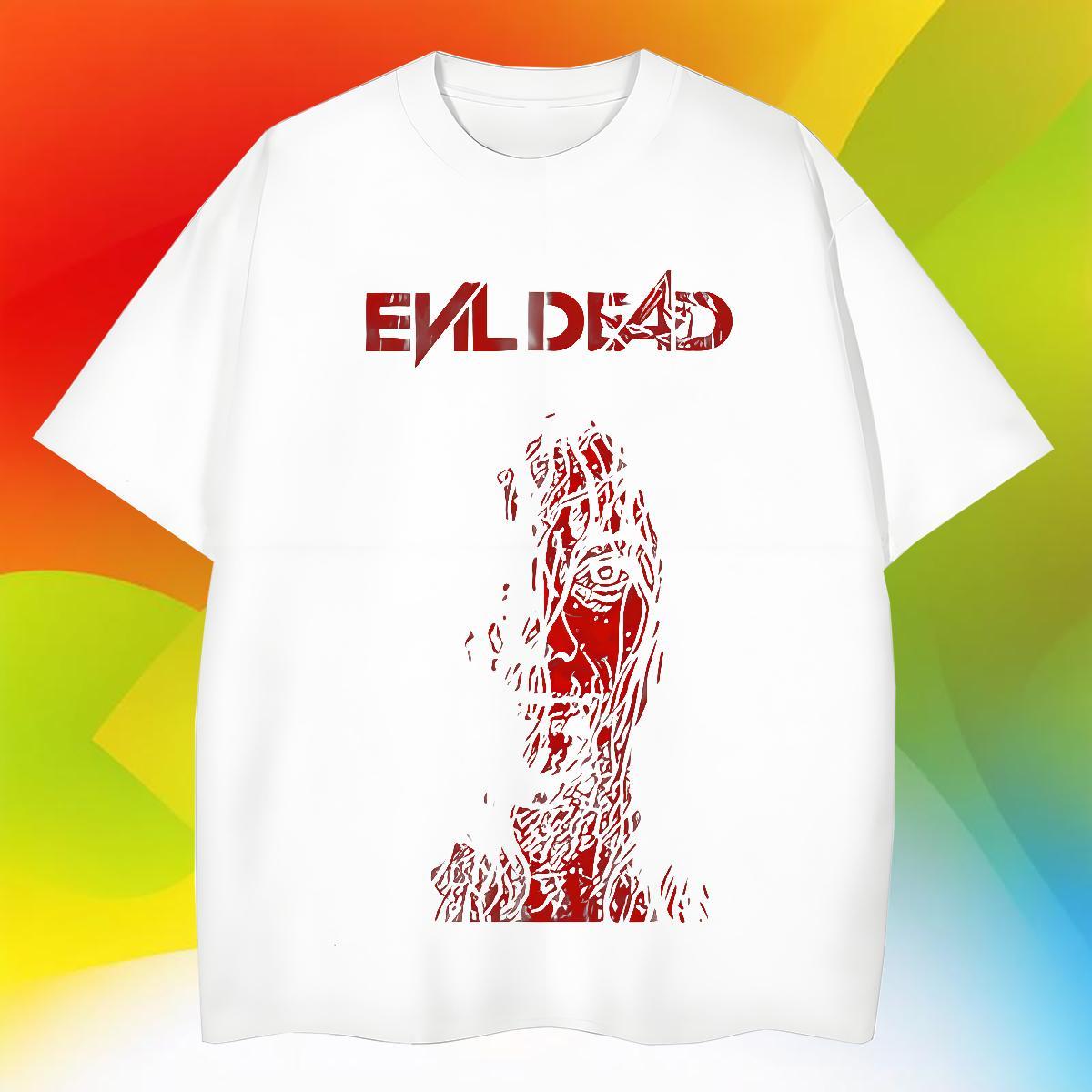 DIY Hip Hop Men Clothes T-Shirt scary Crew Neck Breathable 230g Cotton Mens T Shirts Comfortable Oversized 3XL 4XL Top Tees