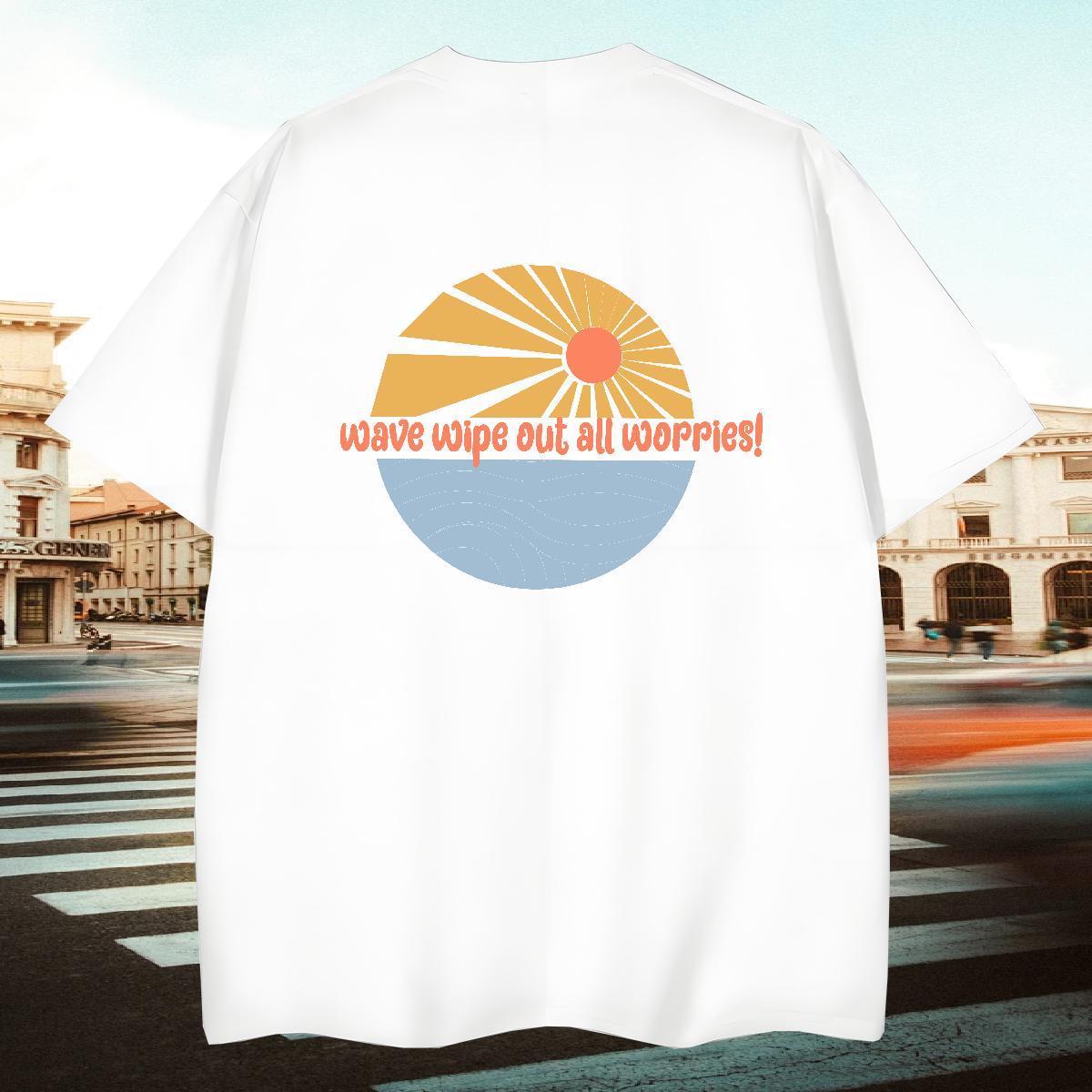 Unisex Men Tees Anime Printing Street 230g Cotton Custom Cartoon Round Neck Short Sleeve skateboarding T shirt 2024 New Tops Shirt