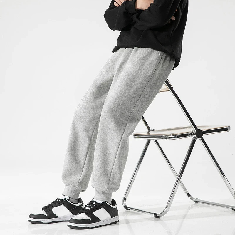 Mens Athletic Trainning Joggers Casual Loose Fit Sweatpants Spring Fall Fleece Lined Pants Elastic Waist Drawstring Trousers 240822