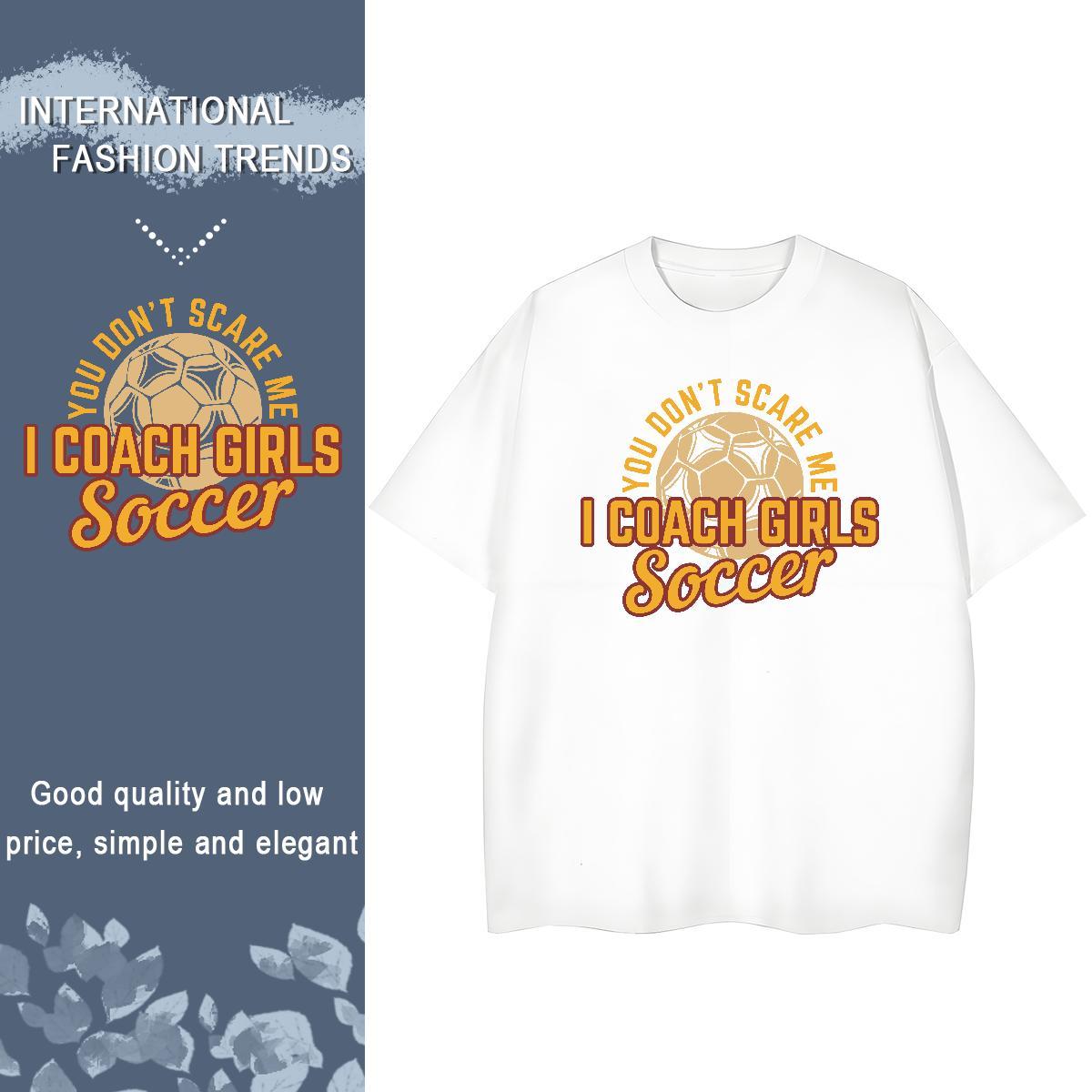 Loose fit Lady T shirt 230g Cotton soccer Sports Casual T Shirt For Woman Breathable Short Sleeve Anime Clothes Shirt