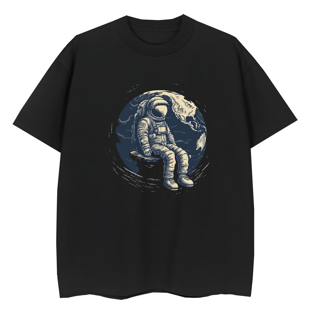 High quality Lady T shirt 100% Cotton 230g universe Casual Woman T Shirts Breathable Custom Print Plus Size Top Shirts