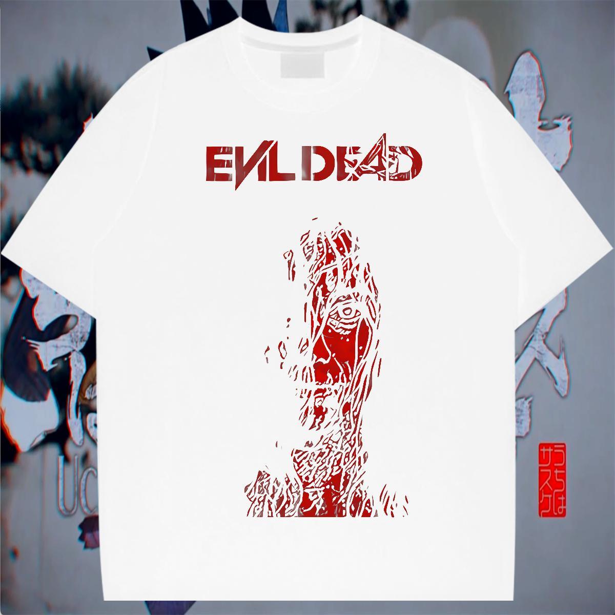2024 New Sports Casual Tshirt for Man Woman scary Breathable Short Sleeve 230g Pure Cotton T shirt Soft Cartoon Print Tshirts