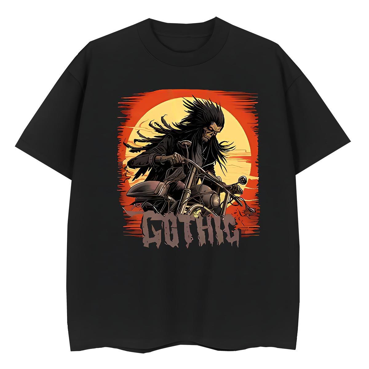 Casual New T Shirts Women 230g Cotton Breathable Crew Neck Summer Casual skull Woman Tshirt High quality Cartoon Print Clothes
