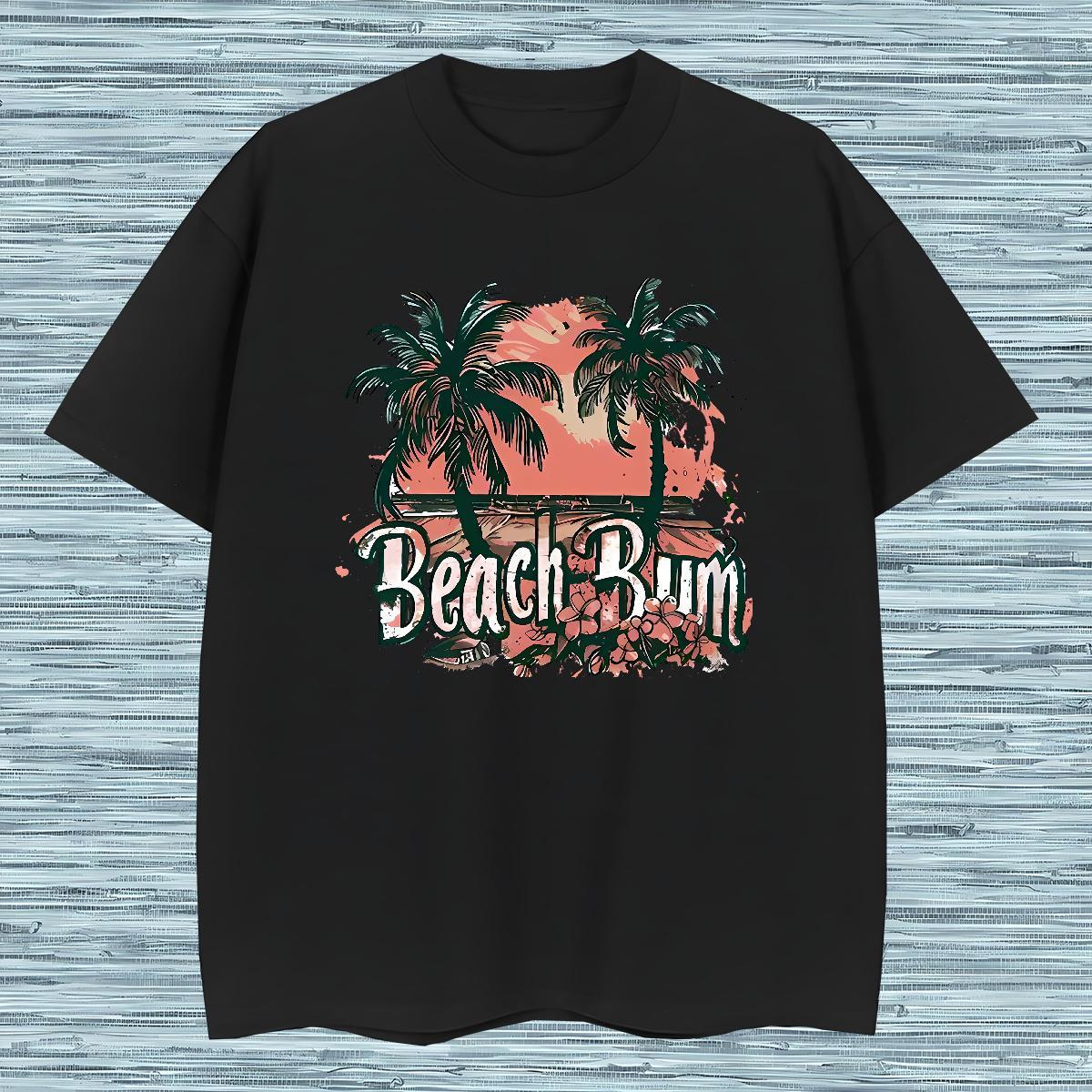 Brand palm Mens T Shirts Summer Casual Tshirts 100% Cotton 230g Customized Breathable Crew Neck Custom Anime Tees