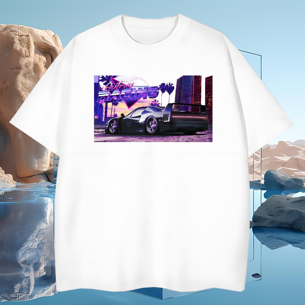 Comfortable car Men T Shirts Street Casual Men Tops Tees 100% Cotton 230g Stylist O Neck Short Sleeves Custom Print Oversized Polos