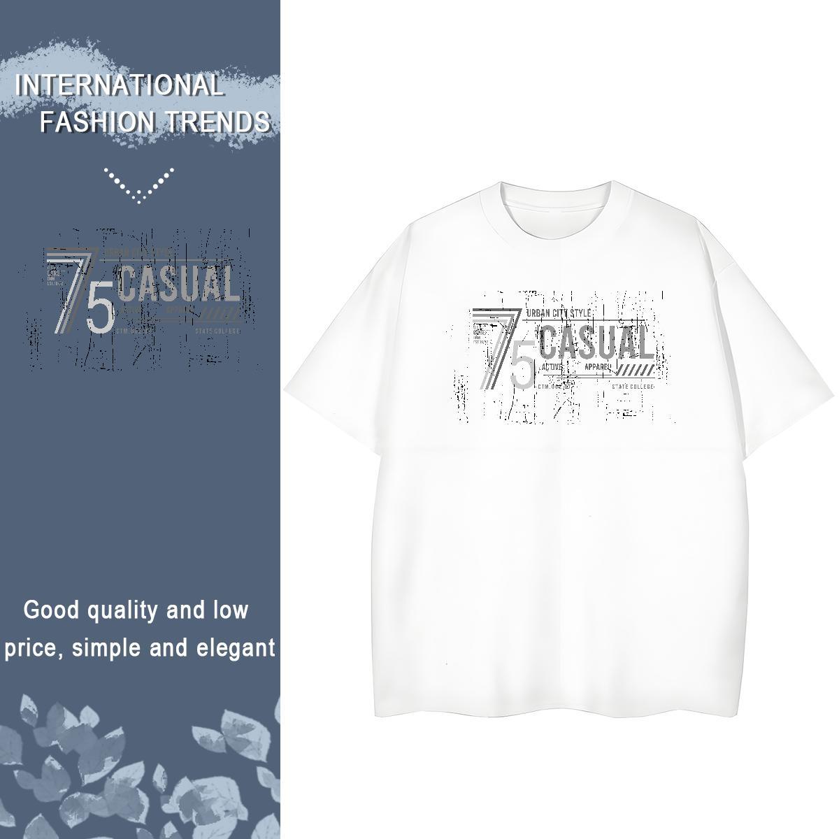 Free Shipping Woman Tshirt 100% Cotton 230g letter Casual Sport T Shirts Women O-Neck Short Sleeve DIY Anime Printed Polos