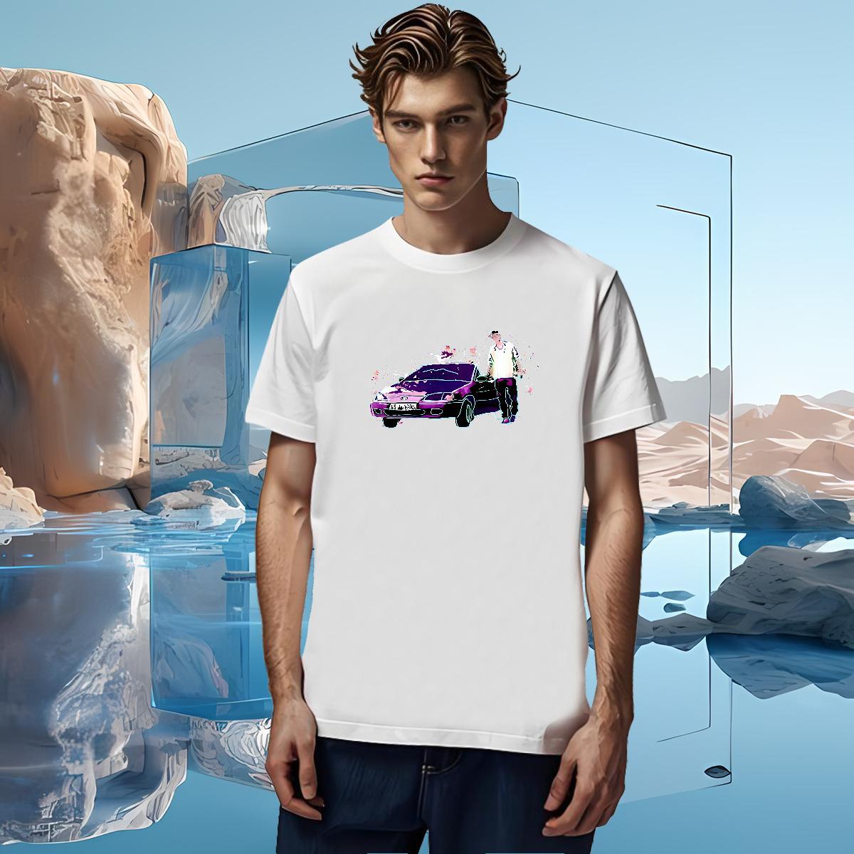 Unisex car Mens T Shirts Outdoor Men Tshirts 230g Pure Cotton Fashion Design Breathable Short Sleeve Custom Printed Tops Shirt