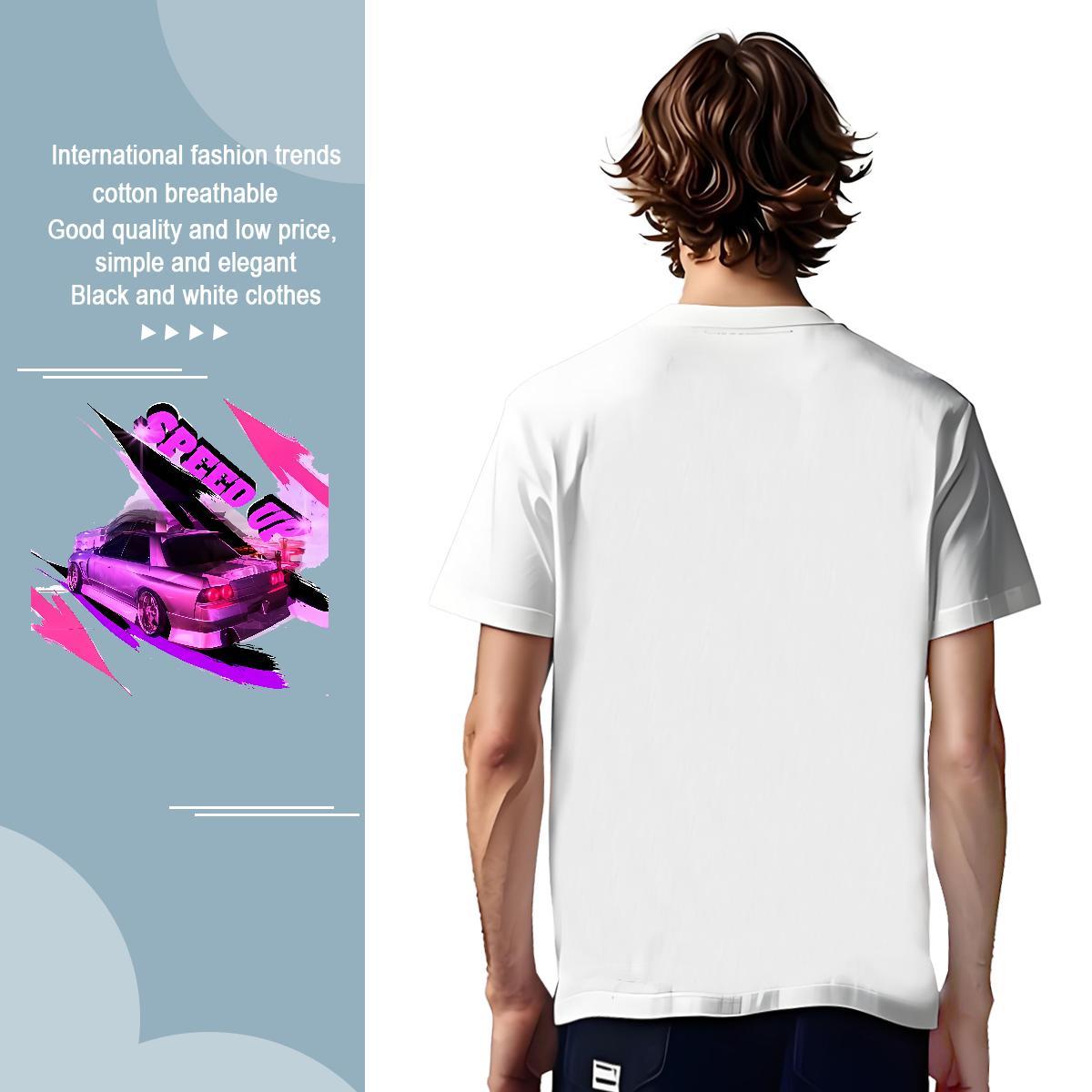 Free Shipping beach T-Shirts Street Men Tshirts 230g Pure Cotton Custom Crew Neck Breathable Customized Print Polos