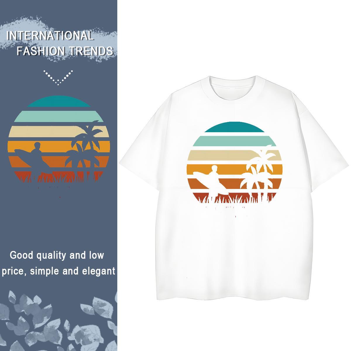 Fashion Woman T Shirts Short sleeve Soft 230g 100% Cotton Women Tees Custom Printed tree Street Comfortable Tops