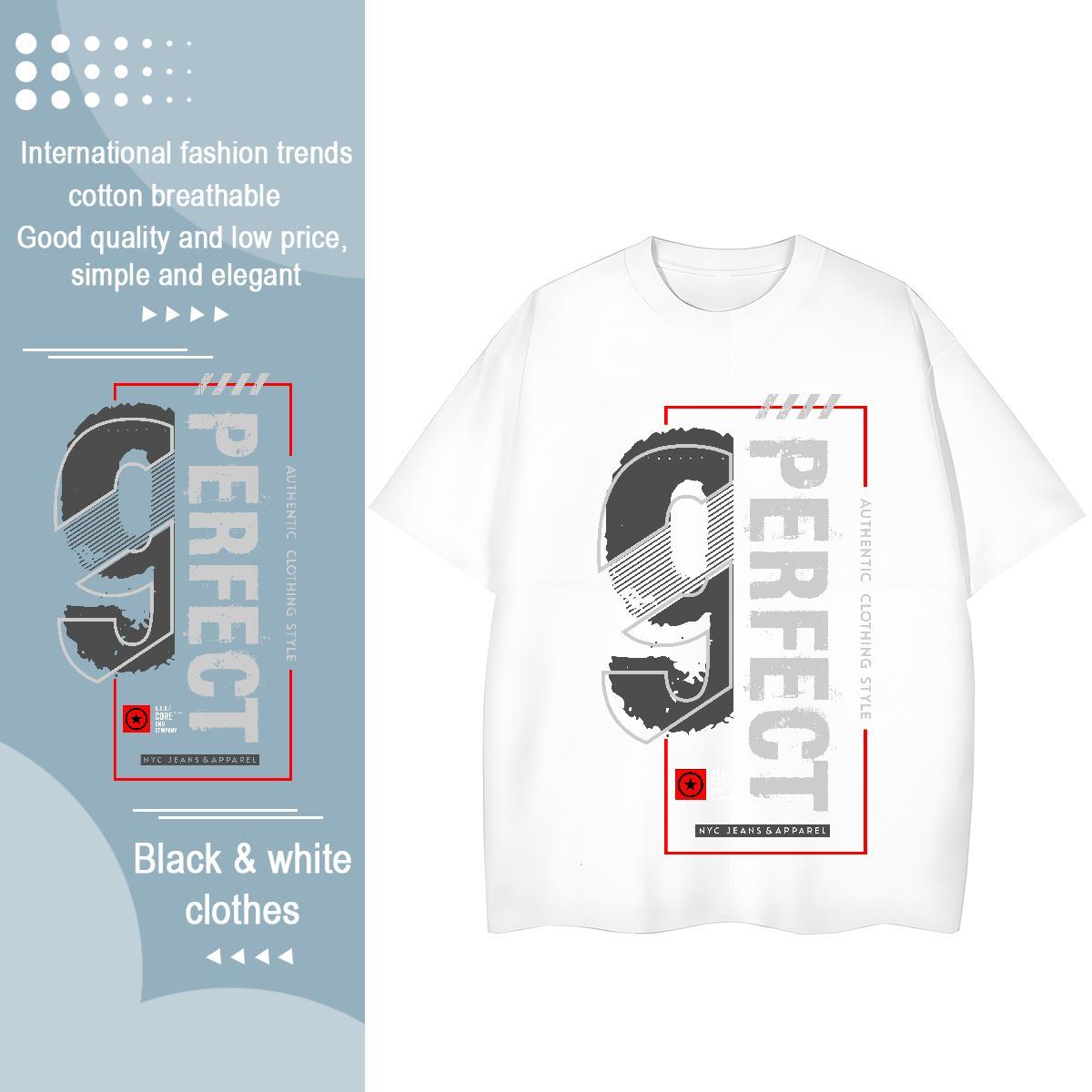 Popular Womens Tshirts 230g Pure Cotton letter Hip Hop Street T-Shirts for Women Breathable Crew Neck Customized Top Tees