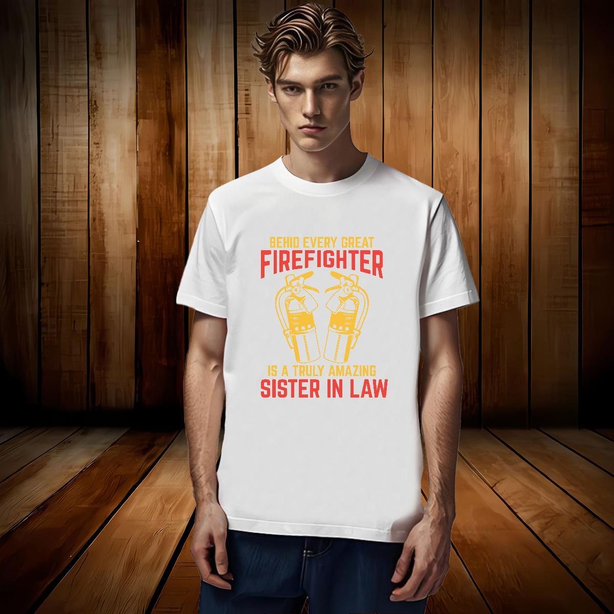 Wholesale firefighter T Shirt For Man Daily Outfit Men Clothes T-Shirt 230g 100% Cotton Fashion O Neck Short Sleeves Customized Tee Shirt