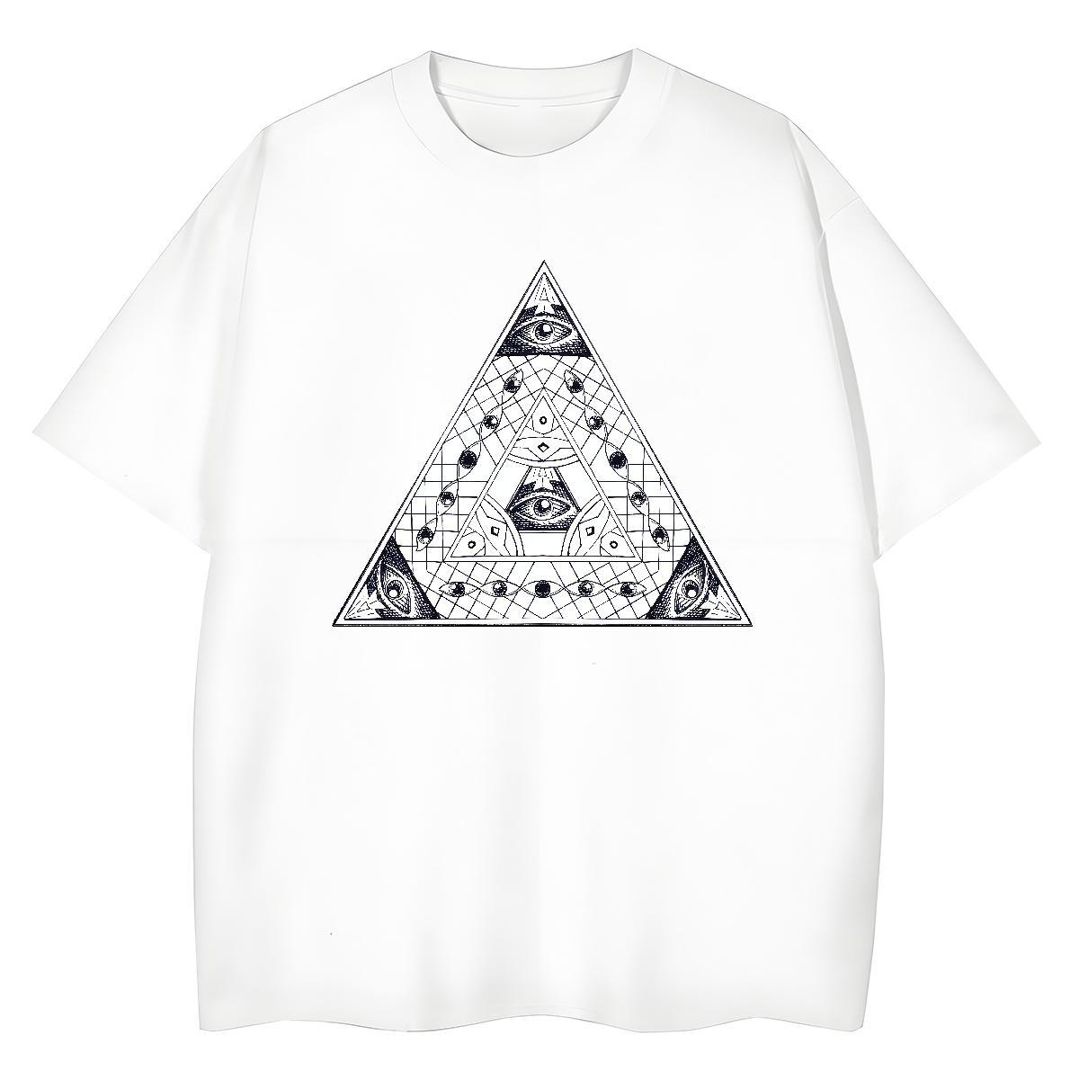 2024 Casual Woman T Shirts 100% Cotton 230g O-Neck Short Sleeve Sports Casual eye of the devil Womens Tshirts Free Shipping Customized Tops