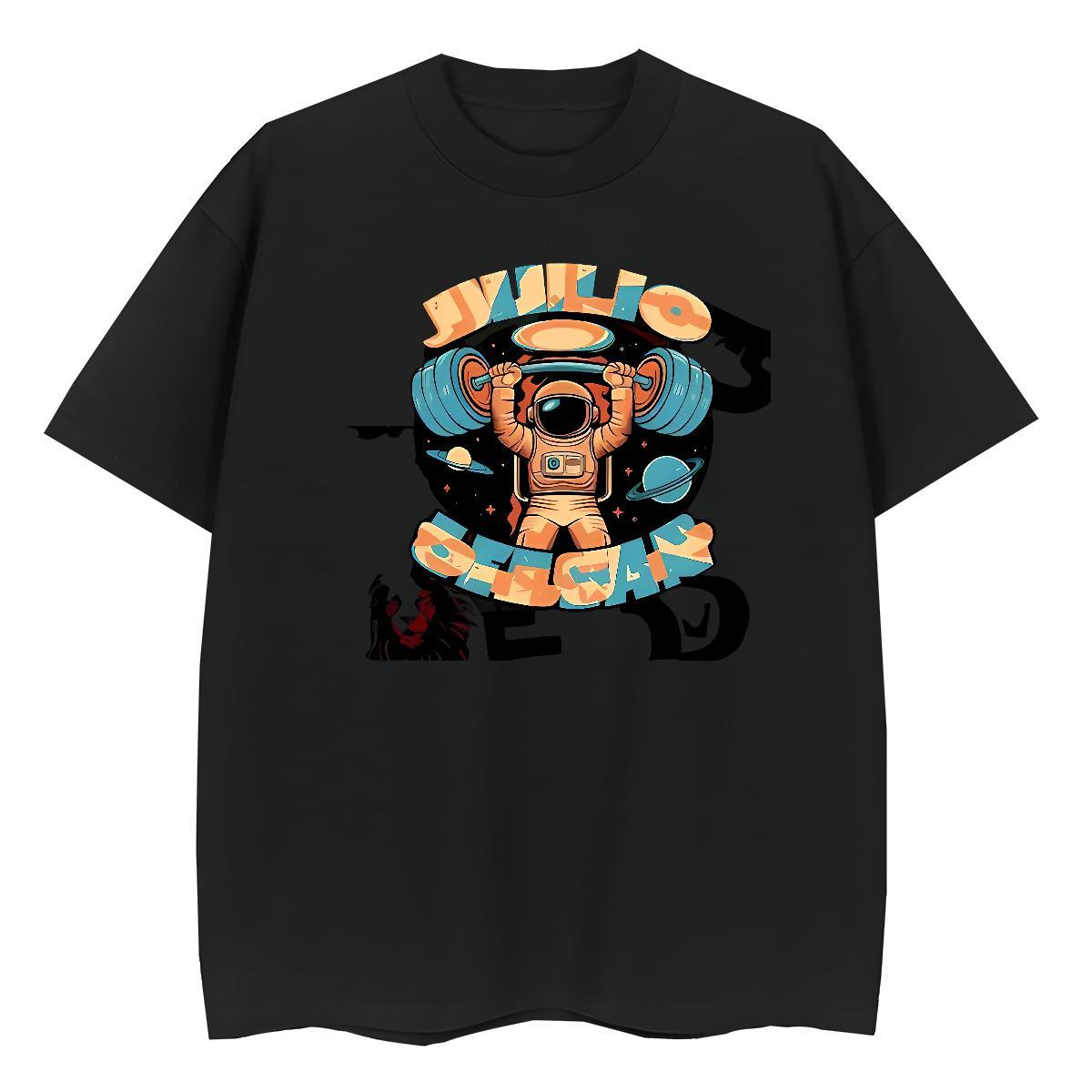 Fashion Womens T Shirts O-Neck Short Sleeve 230g 100% Cotton Womens Tshirts Anime spaceman Casual Beach Designer Nice Clothes Shirt