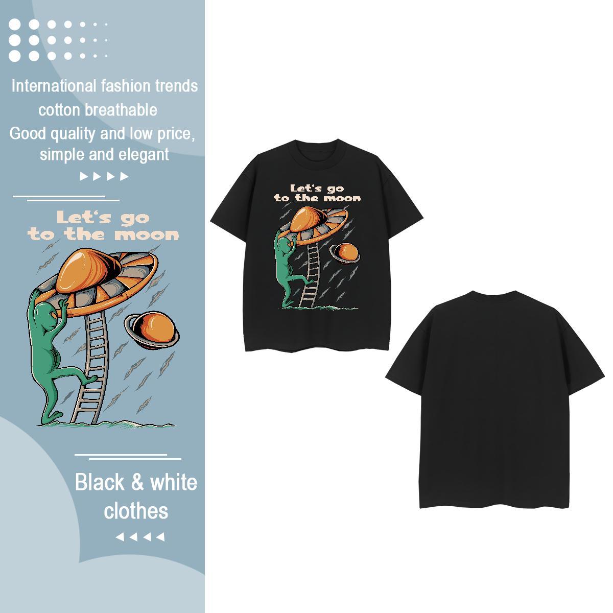 Classic Woman T Shirts Breathable Crew Neck 230g Pure Cotton Tshirt for Man Woman DIY Logo ET Hip Hop Soft Tops