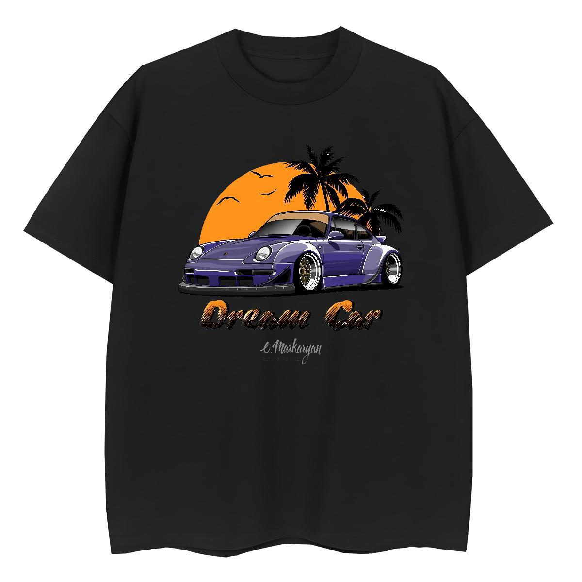 2024 Designer T Shirts Women 230g Cotton O-Neck Short Sleeve Sport car Lady T shirt Soft Black White Tee Shirt