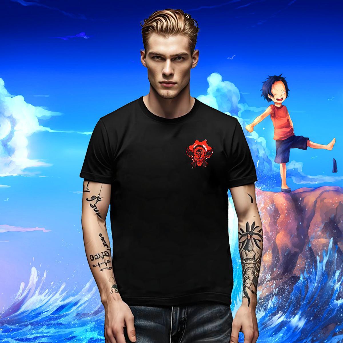 Customized Mens Tshirts 230g Cotton Spring Summer skull Breathable Short Sleeve T-Shirts for Men Free Shipping Cartoon Print Tops Shirt