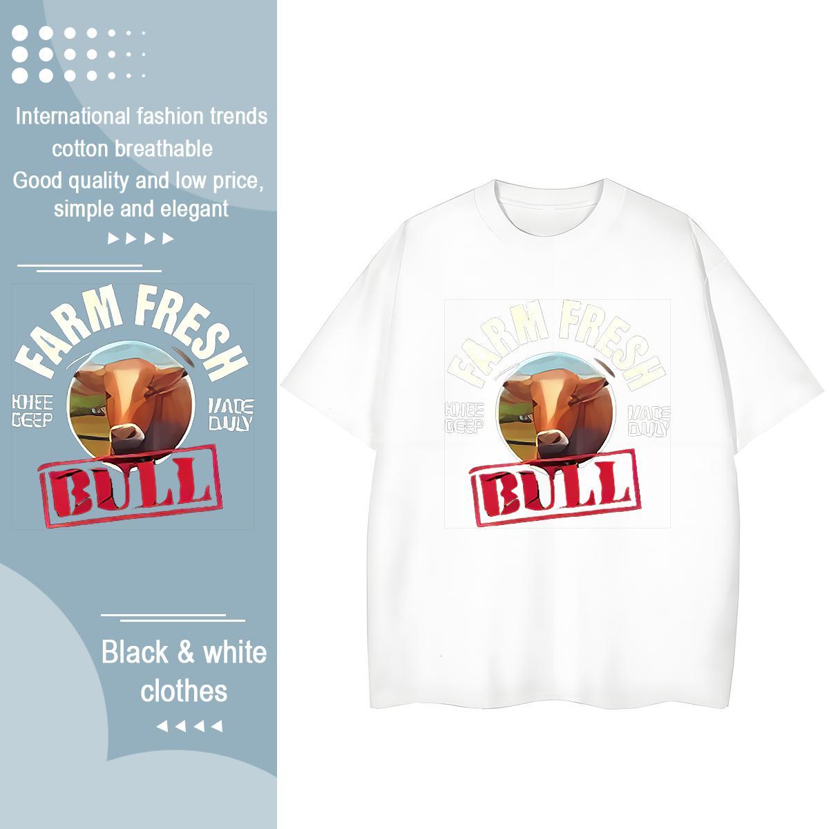2024 Designer Womens T Shirts O-Neck Short Sleeve 100% Cotton 230g Tshirt for Man Woman Custom Print Oversized cow Spring Summer Brand Tee Shirt