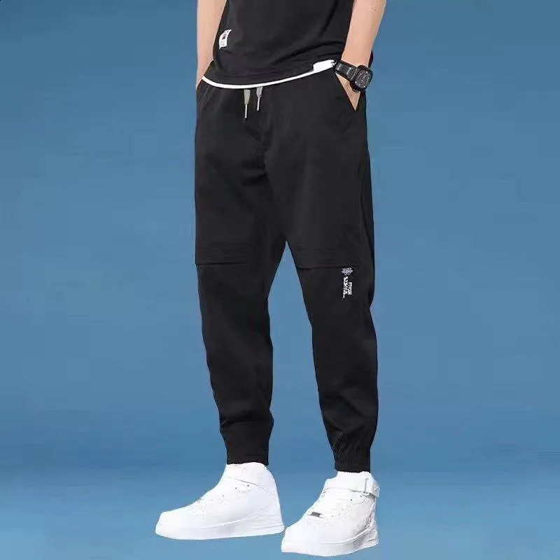 Mens Spring Workwear Long Jogger Street Baggy Hiphop Pants Men Casual Loose Ankle Trendy Thin Sports Mens Fashion Clothing 240822
