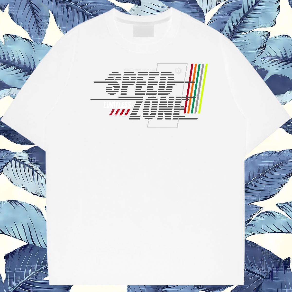 Casual New Street wear Hip Hop Men Tops Tees letter Breathable Crew Neck 230g Cotton Men T Shirts Loose White Plus Size Tshirts