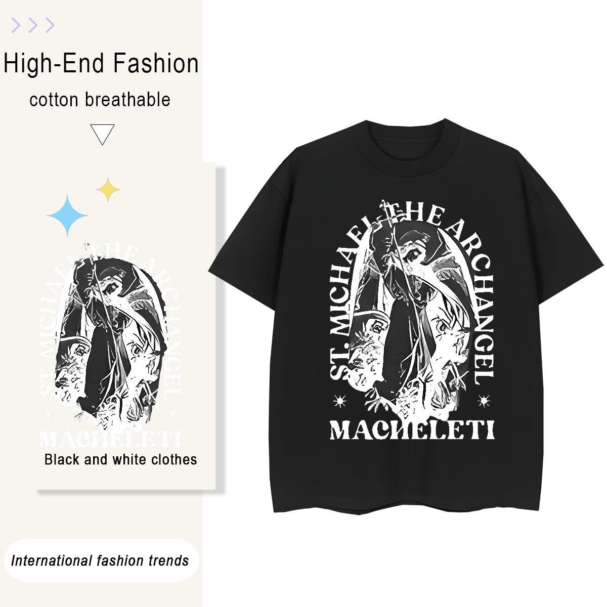 Popular Women Tshirts 230g 100% Cotton scare Street Wear T-Shirts for Women Crew Neck Breathable Customized Print Tee Shirt